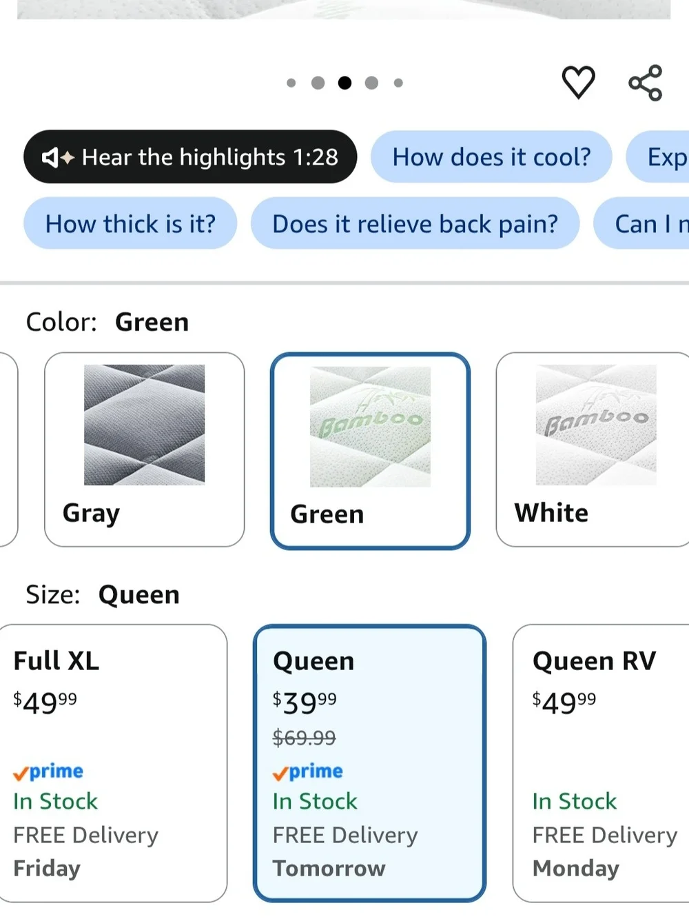 Ultra Soft QUEEN Mattress Topper